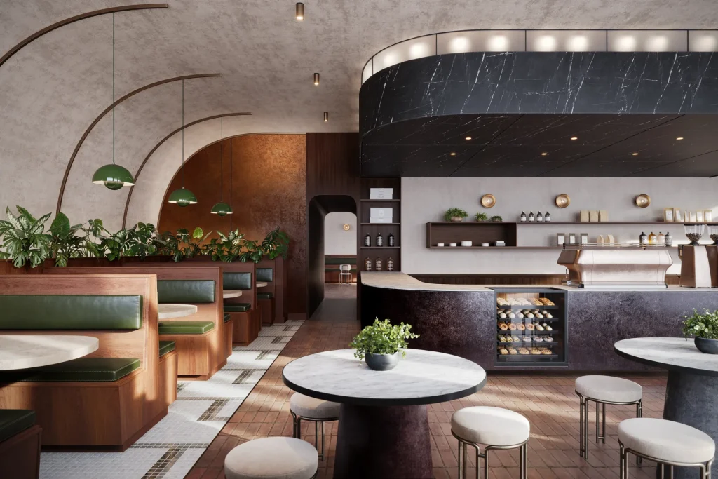 3M DI NOC Architectural Finishes CGI Image Café